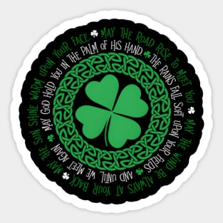 Irish Blessing Celtic Knot 4 Leaf C - St Patrick'S Day Sticker